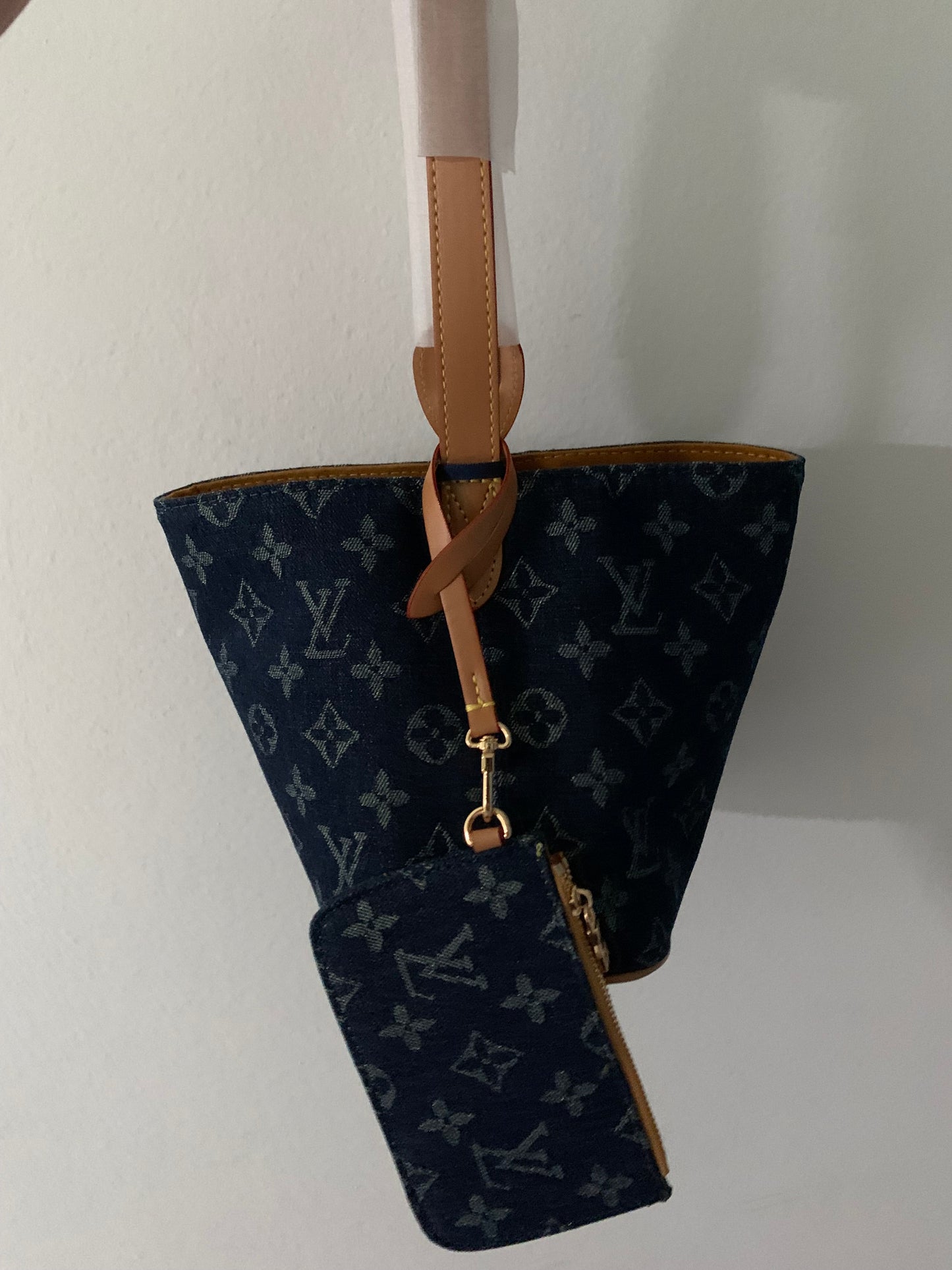 Denim Inspired LV Bucket Barrel bag