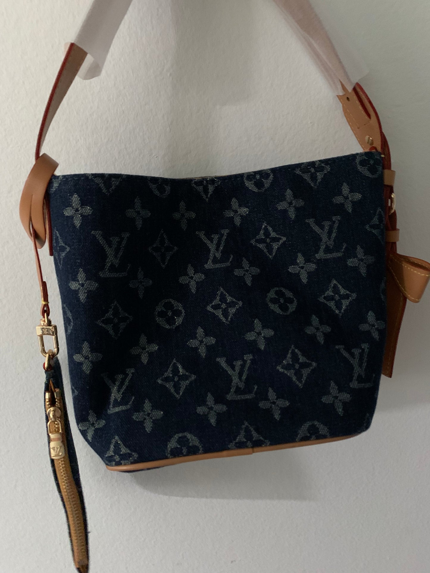Denim Inspired LV Bucket Barrel bag