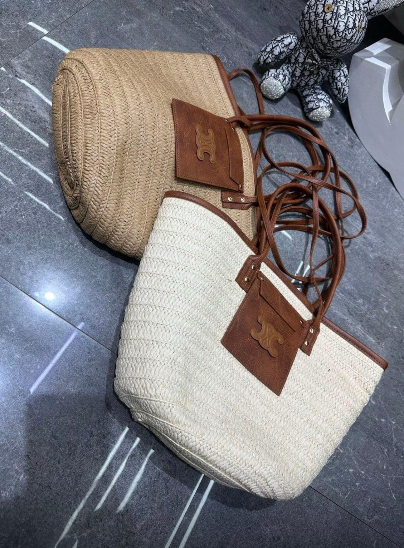 Raffia Hat & CC Summer Bag set