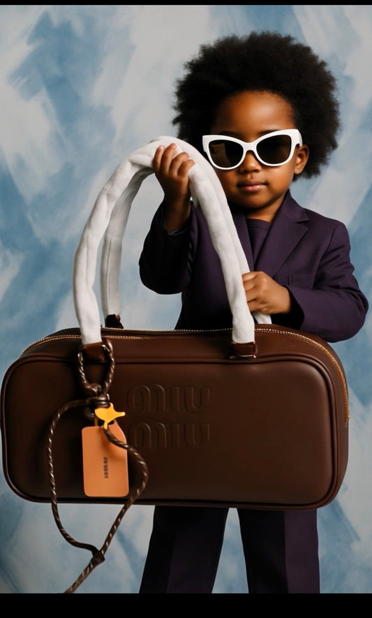 💯 Leather Bag w charms